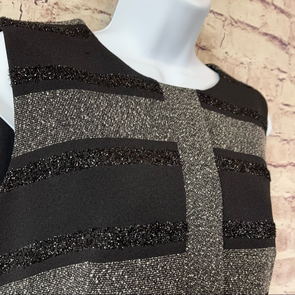 Camelot Black Stripe Annarlette Sleeveless Formal Dress - Picture 4 of 11